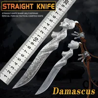 Прямая нож спецназ открытый кемпинг охотничья тактика высокая твердость самооборона практические ножи EDC по подарочной коллекции