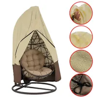 ジッパーの保護ケースが付いている防水パティオの椅子カバーの卵の振りの防塵プロテクター屋外の吊り下げカバー