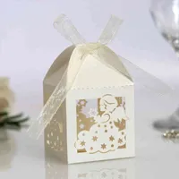 30 sztuk ślubnych cukierków pudełka anioł dziewczyna prezent pudełko pakowanie papieru pudełko czekoladowe przyjęcie urodzinowe sprzyja dzieci baby shower dekoruj y0305