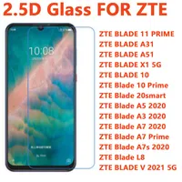 2.5d حامي الزجاج المقسى ل ZTE Blade 11 Prime A31 A51 X1 5G 10 10-Prime 20 Smart A5 A3 A7 A7-Prime A7S 2020 بليد V 2021 شاشة الهاتف حماة