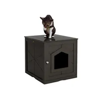 米国の在庫の木製のペットハウス猫のゴミ箱の家の装飾エンクロージャー、サイドテーブル、屋内クレートホームナイトスタンドA43 A04