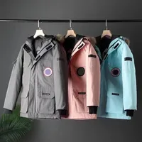 패션 디자이너 남성 캐나다 라벨 재킷 따뜻한 Parka 코트 조끼 거위 재킷 캐나다 숙녀 패딩 고품질 겨울 자수