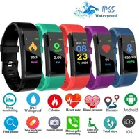 115 Plus Smart Watch Sport es Health Wristband Heart Rate Fitness Pedometer Bracelet Waterproof Men