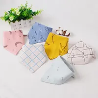 Toalha 3 peças / lote algodão bebê saliva duplo desenho animado impressão toalhas meninos meninas alimentando avental bandana 32x32x46cm