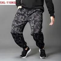 Homens calças de moletom esportes verão grande vendas barato calça fina respirável camuflagem plus tamanho 5xl calças elasticidade funciona fora 44 x0615