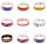 UPS Flag Leather Bracelet creative commemorative fan Bracelet PU leather Independence Day Flag bracelet bracele