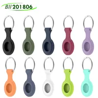 2021 Mode Silicone Skyddskåpa Keychain Cover för Airtags Airtag Air Tags Locator Tracker Anti-Lost Device Protector Sleeve Anti Fall Scratch 200PCS