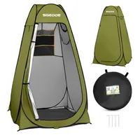 SGODDE Outdoor Camping Tent Portable Shower Bath Changing Fitting Room Rain Shelter Single Beach Privacy Toilet Tents 220121