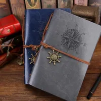 Pirate Lanyard Notepads Vintage Garden Travel Loose-Leaf Diary Book Kraft Papers Journal Notebook Spiral School Student Classical Books