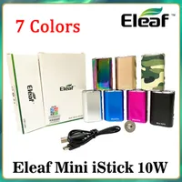 Wholesale Eleaf Mini iStick Kit 1050mah Built-in Battery 10w Max Output Variable Voltage Mod 4 colors with USB Cable eGo Connector