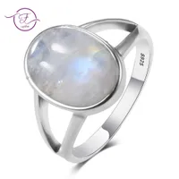 Vintage Fine Jewelry Hollow Out 10x14MM Big Natural Rainbow Moonstone Rings 925 Sterling Silver For Women Anniversary Gifts