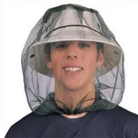 Mosquito Insect Hat Fiske Bug Mesh Head Net Face Protector för Camping Cap