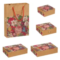 Envoltura de regalos que dan un paquete decoración del hogar DIY Kraft Paper Box Macaron Box Mooncake Huevo Puff Packaging