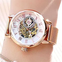 Montre Femme Top Brand ORKINA Luxury Fashion Mechanical Watches Rose Gold Ladies Skeleton Automatic Wrist for Women 220119