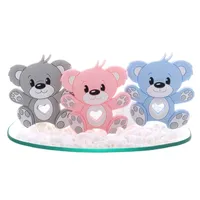 10 unids Silicone Bear Baby Teether Food Caldo Alimentación Villizera Cadena Accesorios Accesorios Roedor Colgante Born Toy BPA Free Koala 210812