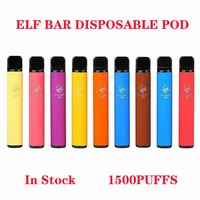 Elf Bar 1500 Puffs E Cigarette Disposable Vape Pod Device 850mAh Battey 4.8ml Pods 5% Ni Strength 20 Colors vaporizer vs puff bars258Y