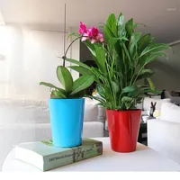Pflanzgefäße Töpfe selbstbewässernde PP-Blumentopf Faule Blumentopf mit Wasserstandsanzeige Büro Home Garten Desktop