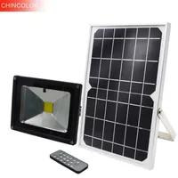 Solar Lamps CHINCOLOR Remote Control Timing LED Lamp Outdoor Wall Flood Light Garden Waterproof Lighting DA