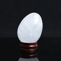 Jade Egg Drilled Natural Clear Quartz Yoni Eggs for Women Exercise Pelvic Muscle Tightening Body Massage
