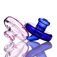 Andra rökare Tillbehör Partihandel Gullig glaslock Dome Olika färger för glasögon Bongs Vattenrör, DAB Oil Rigs, 38mm Quartz Banger Caps