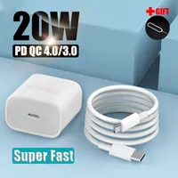 20W 18W PD USB voor iPhone 13 12 Pro Max 11 XS XR Mini Fast Charger Type C QC 3.0 Snelle oplaadkabel Telefoonlader