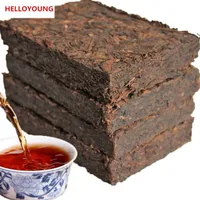 200g Puerh Tea Brick Shu Pu er Ancient Tree C-PE200SK Chinese Ripe Puer Yunnan Pu-er te organic tae
