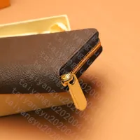 Fashion women clutch pu leather wallet single zipper zippy wallets lady ladies long classical purse with orange box 60017250c