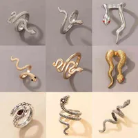 Bohemian stil orm ring med justerbara öppningsringar för kvinnor Nya grossistbulk smycken par bröllop
