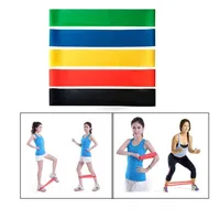 5 Farben Elastische Yoga-Gummi-Widerstandshilfe-Bänder Gummi für Fitnessgeräte Übungsband Trainings-Zug-Seil Stretch Cross-TrainingA31A55
