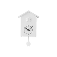 Nordic Style Wall Clock Time Signal Telling Hängande Dekoration Utan Batteri Vit Klockor
