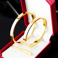Gioielli firmati 316L Titanium Bangles classici Braccialetti d'oro per amante moda braccialetto da sposa braccialetto da sposa argento rosa ringraziamento giorno amanti braccialetto design regalo