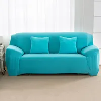 Stol täcker Elastic Plain Solid Soffa Cover Stretch Tight Wrap All-Inclusive för Living Room Funna Couch fåtölj