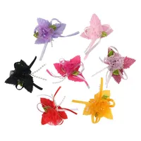 Dekoracyjne kwiaty wieńce 10 sztuk trójwymiarowy różany Szyfonowy kwiat nakrycia DIY Handmade Tkaniny Spódnicy Akcesoria do butów