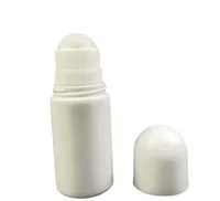 Botellas de rodillos de plástico blanco Vacíe el rollo recargable en botellas para el perfume esencial de la loción de los cosméticos del suero con el rodillo de plástico