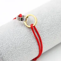 Edelstahlarmband Love Metall Schnalle Ribbon Schnürkette Armbänder Einstellbare Größe für Frauen Fasion Armbänder Schmuck Schmuck