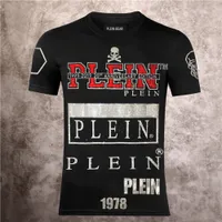 Plein Bear TシャツメンズデザイナーTシャツラインストーンスカルメンTシャツクラシック高品質ヒップホップストリートウェアTシャツカジュアルトップティーPB 16022