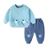 Abbigliamento Set di abbigliamento Baywell Autunno Toddler Boys Suit Cartoon Stampa Maglione Pantaloni a maniche lunghe Pantaloni Top Set 2pcs Nefty Boy 0-4Y
