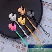 Cucchiai creativi colorato amore cuore a forma di gelato cucchiaino cucchiaio in acciaio inox posate mescolando caffè dessert strumenti1 prezzo di fabbrica esperto di design qualità ultima