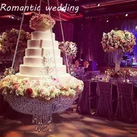 Inne pieczenia ślubne wiszące ciasto stojak żyrandole srebrny kolor kryształowy dekoracji party halloween rekwizyty rzemieślnicze