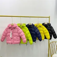 Chaqueta para niños niños con capucha con capucha con capucha de abrigo de invierno niños niñas algodón acolchado parka chaquetas cálidas Outwear 6 colores