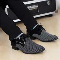 Mens Leather Concise Shoes Men's Business Dress Pointy Plaid Black Breathable Formal Wedding Basic Men loafers 220119