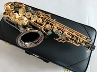 Kvalitet sopran sax yanagisawa s-992 b Flat saxofon musikinstrument svart lack guld mässing med fall