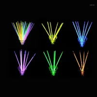 Decoración de fiesta 10 unids Fluorescencia Luz Flash Sticks Pulseras Collares Neón Para Boda Colorido Stick