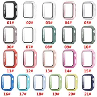 Matte Hard Watch Case with Screen Protector for iwatch Series 5 4 3 2 1 Full Coverage Case 38 40 42 44mm