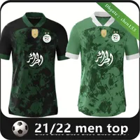 2021 2022 Afrique Coupe Algeria Mahrez Soccer Jersey 21 22 Édition spéciale Feghouli Brahimi Belaili Bounedjah Maillots de Football Men Shirt Uniforme