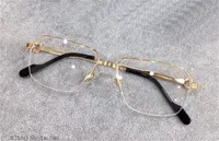 إطار النظارات الأكثر مبيعًا 18K غير منتظم نصف إطار مطلي بالذهب المغطى بالذهبي المليء بالألوان البصرية نظارات نمط العمل أعلى جودة 0285O
