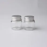 20 ml de bouteilles de verre clair bouteilles vides de vis à vis en aluminium Message souhaitant bonbons maquillage maquillage cosmétique échantillon bouteilles jar huiles essentielles flacon