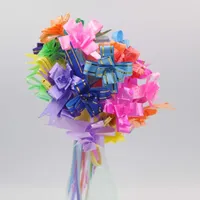 Dekoratif Çiçekler Çelenk 50 ADET Güzel Çekme Yay Şerit Hediye Ambalaj Çiçek Ilmek Parti Düğün Araba Odası Dekorasyon DIY Şenlikli Suppy