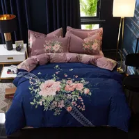 Sängkläder set bomullsäng fyrdelar set 100 sommar prinsessan stil ark 4-stycks blommatäcke
