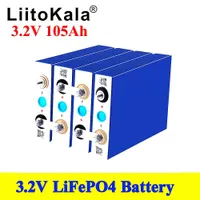 Liitokala 3.2V 100AH ​​105AH LIFEPO4 Batterijcel 12V 24V Elektrische RV Golf Car Outdoor Solar Energy Oplaadbaar